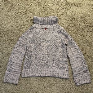 Jennifer Lopez Turtleneck Sweater with Triangle Key Hole Cutout